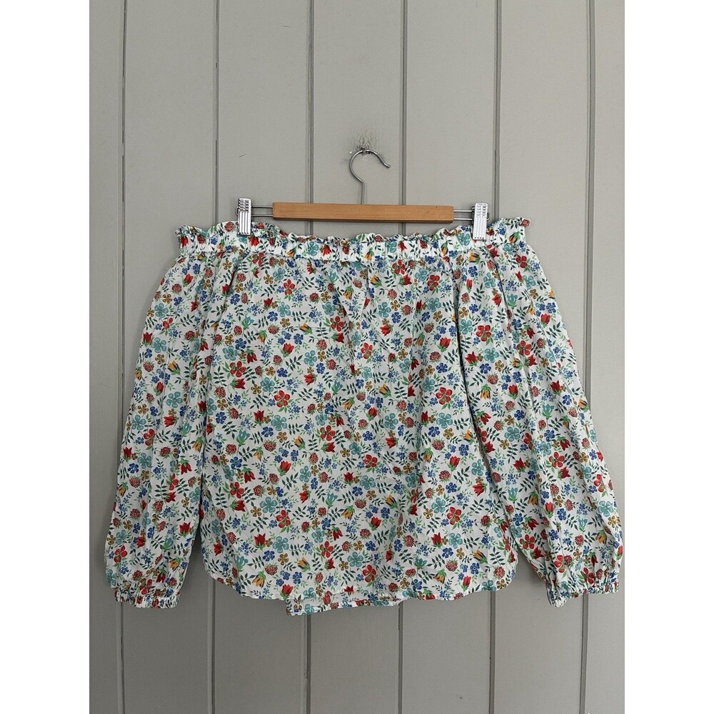 J. Crew Top Size 0 Liberty Fabric Edenham Floral Off The Shoulder G1431